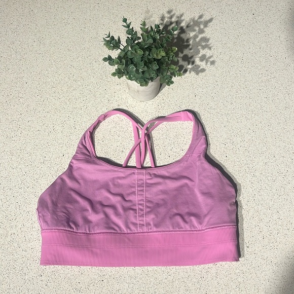 Lululemon Sz 14 Energy Longline Ribbed Bra *Medium Support in Dahlia Mauve Sz 14 - Picture 11 of 16